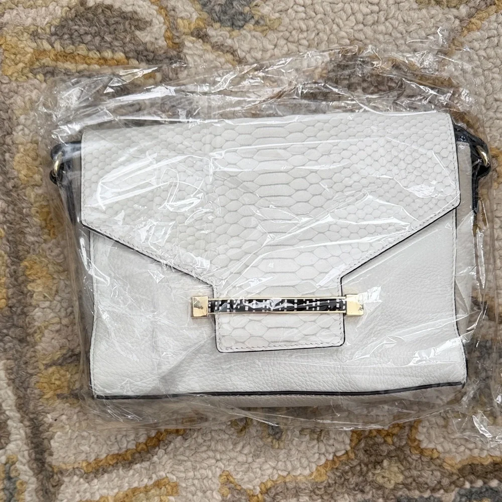 Vince Camuto Ivory Textured Crossbody Bag - Picture 1 of 4